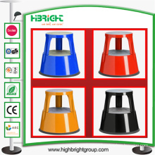 Different Colours Warehouse Heavy Duty Steel Mobile Kick Stool